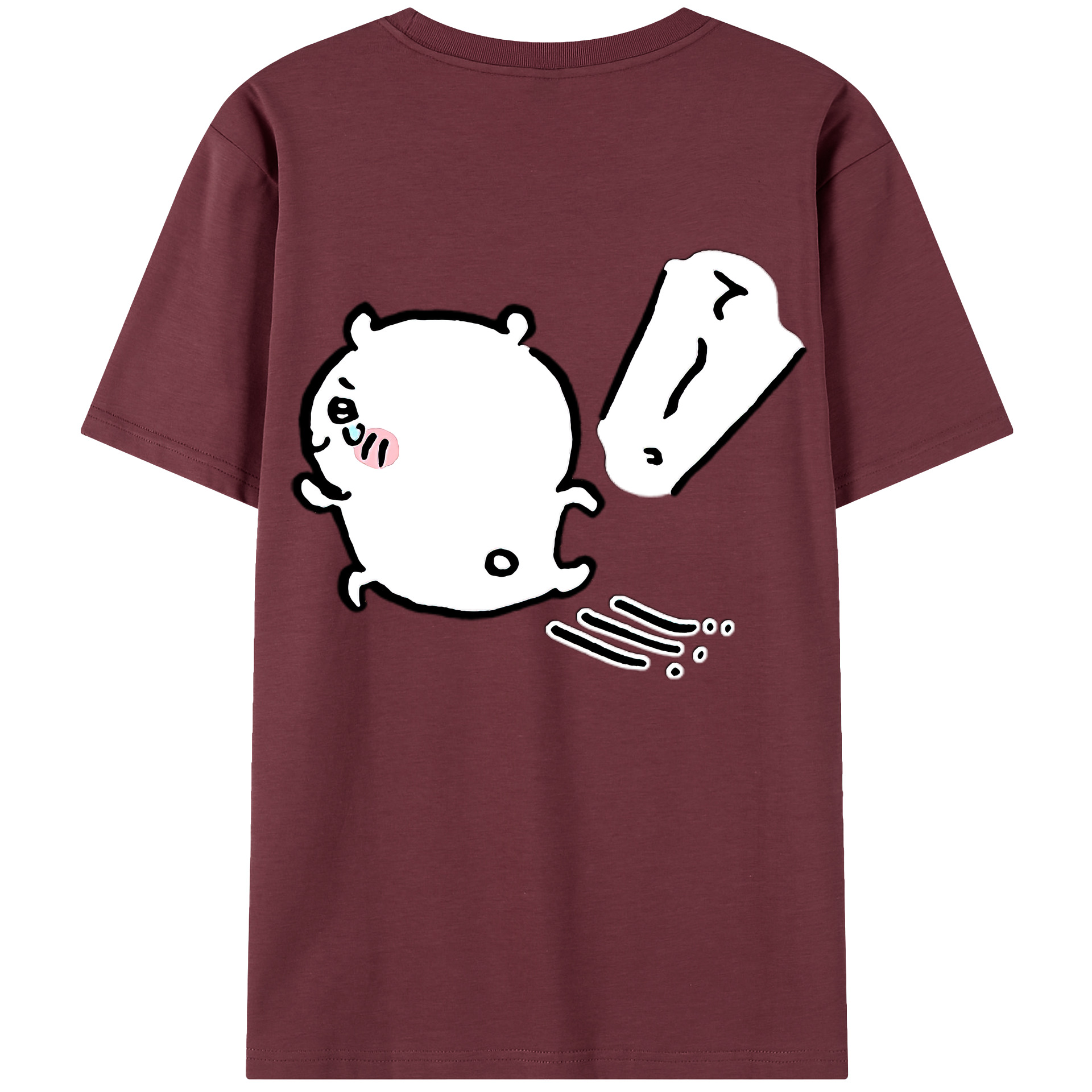 （画像用） ちいかわ ちいかわ Chii-kawa chiikawa 綿100％半袖Tシャツ（背面プリント）